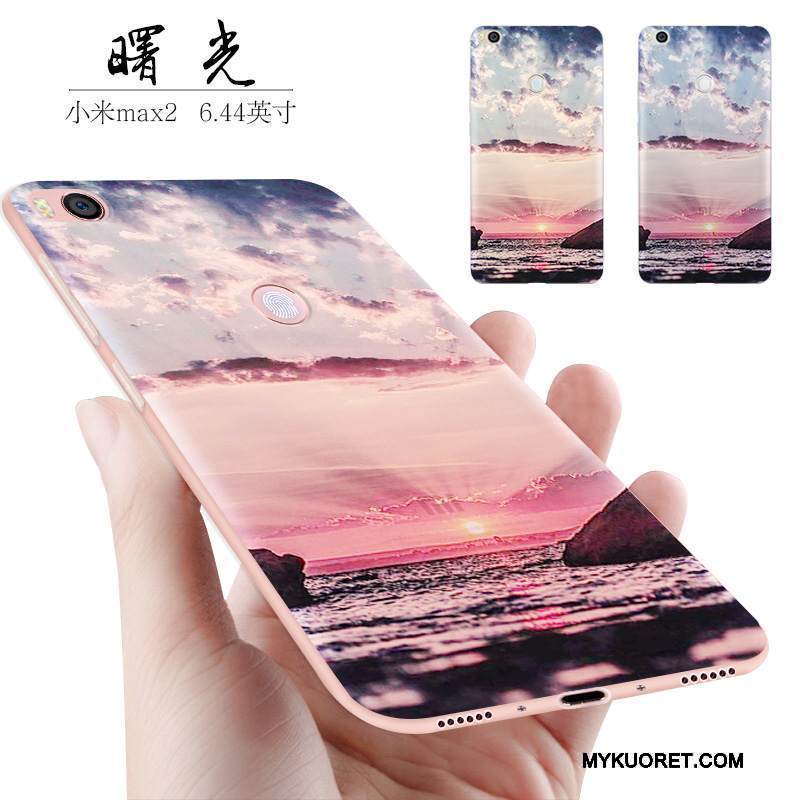 Kuori Mi Max 2 Silikoni Persoonallisuus Sininen, Kotelo Mi Max 2 Laukut Trendi Puhelimen Kuoret