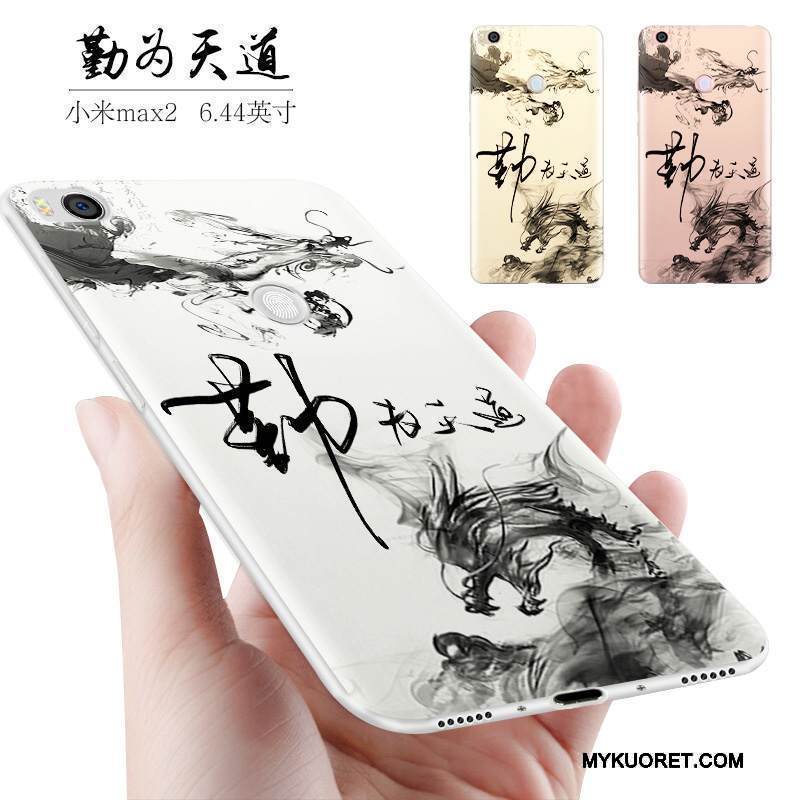 Kuori Mi Max 2 Silikoni Persoonallisuus Sininen, Kotelo Mi Max 2 Laukut Trendi Puhelimen Kuoret