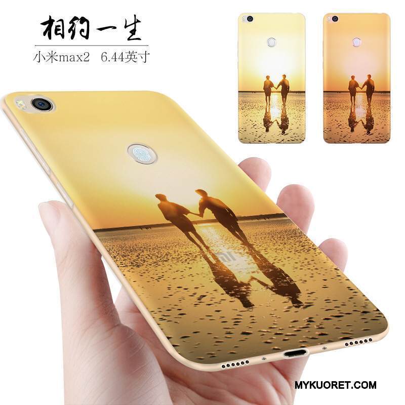 Kuori Mi Max 2 Silikoni Persoonallisuus Sininen, Kotelo Mi Max 2 Laukut Trendi Puhelimen Kuoret