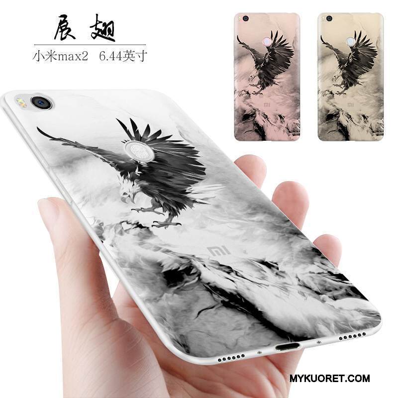 Kuori Mi Max 2 Silikoni Persoonallisuus Sininen, Kotelo Mi Max 2 Laukut Trendi Puhelimen Kuoret