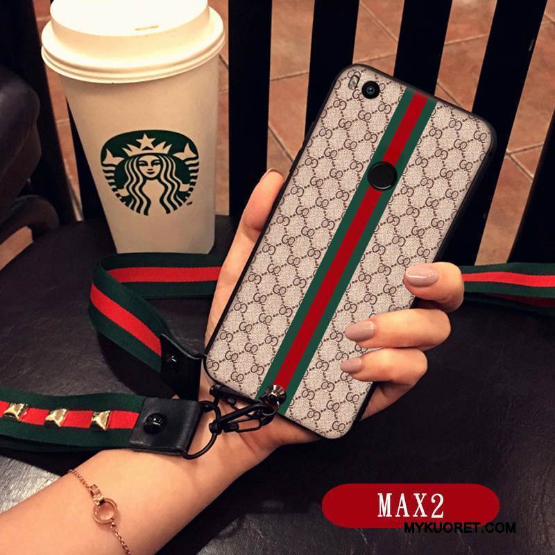 Kuori Mi Max 2 Silikoni Puhelimen Kuoret Pieni, Kotelo Mi Max 2 Pehmeä Neste Ripustettava Kaula Eurooppa