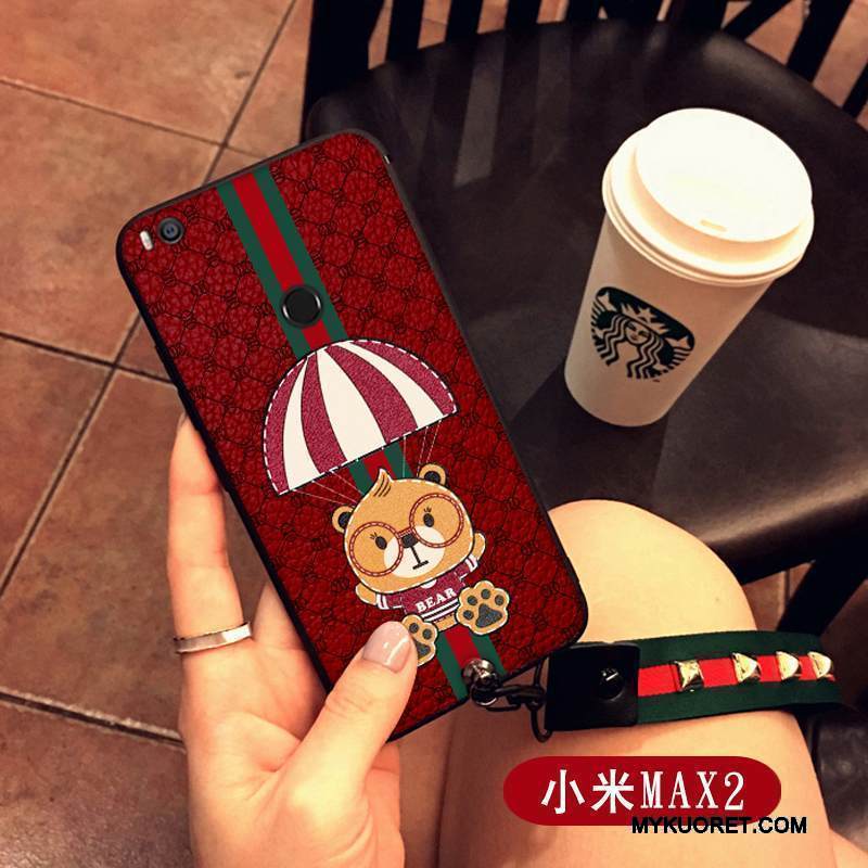 Kuori Mi Max 2 Silikoni Ripustettava Kaula Pieni, Kotelo Mi Max 2 Laukut Bear Ripustettavat Koristeet
