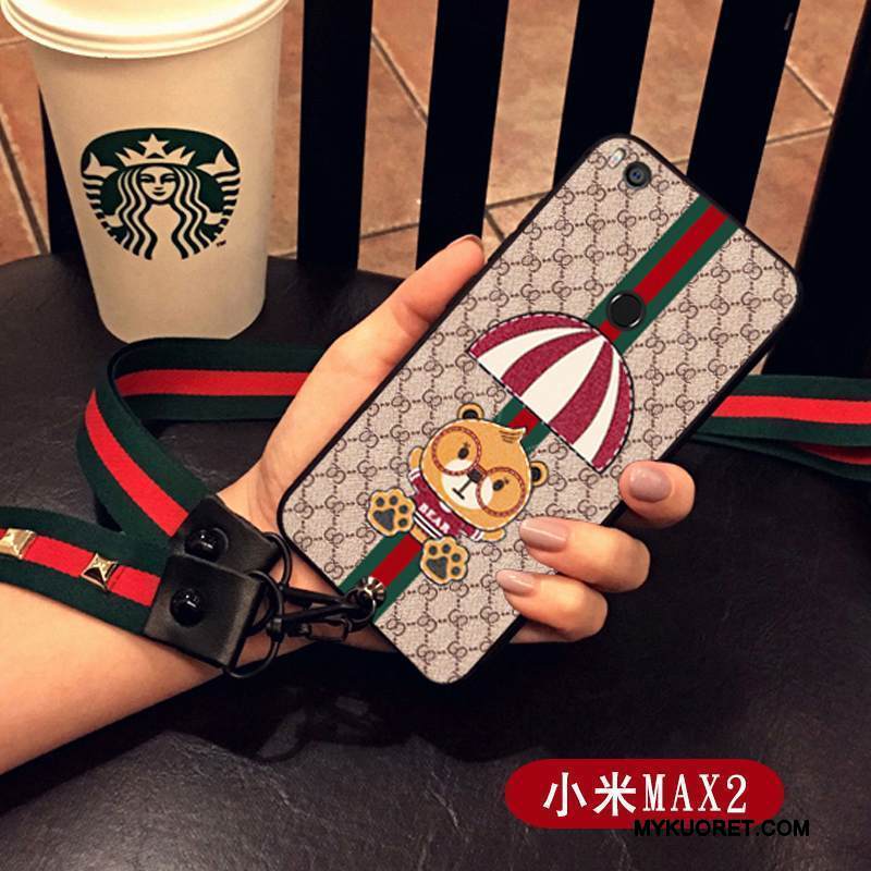 Kuori Mi Max 2 Silikoni Ripustettava Kaula Pieni, Kotelo Mi Max 2 Laukut Bear Ripustettavat Koristeet