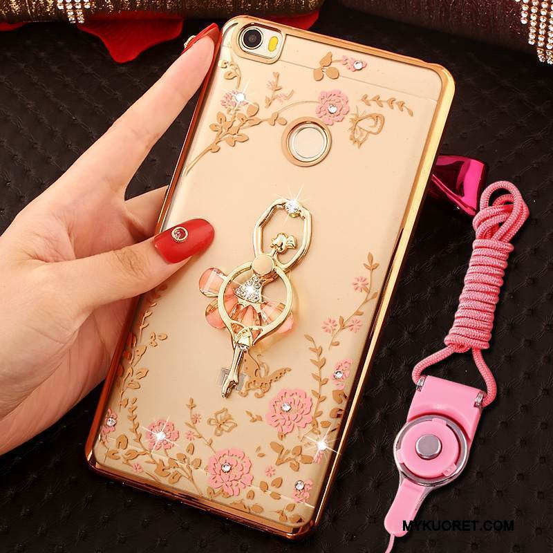 Kuori Mi Max 2 Silikoni Ripustettavat Koristeet Kulta, Kotelo Mi Max 2 Laukut Puhelimen Kuoret Pieni