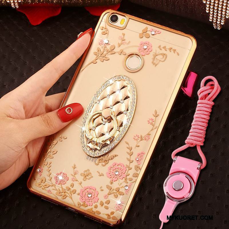 Kuori Mi Max 2 Silikoni Ripustettavat Koristeet Kulta, Kotelo Mi Max 2 Laukut Puhelimen Kuoret Pieni