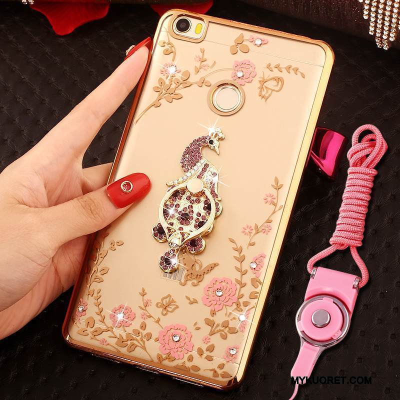 Kuori Mi Max 2 Silikoni Ripustettavat Koristeet Kulta, Kotelo Mi Max 2 Laukut Puhelimen Kuoret Pieni