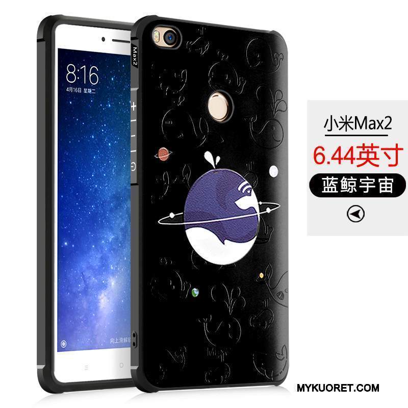 Kuori Mi Max 2 Suojaus Murtumaton Pieni, Kotelo Mi Max 2 Silikoni Musta Puhelimen Kuoret