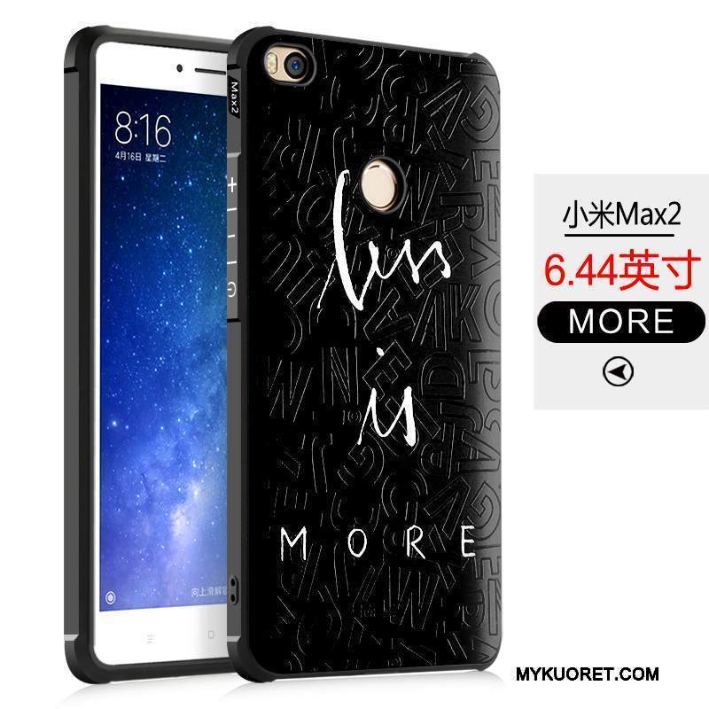 Kuori Mi Max 2 Suojaus Murtumaton Pieni, Kotelo Mi Max 2 Silikoni Musta Puhelimen Kuoret