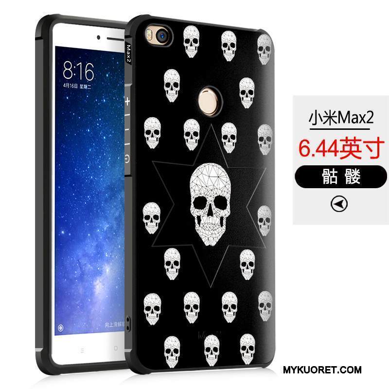 Kuori Mi Max 2 Suojaus Murtumaton Pieni, Kotelo Mi Max 2 Silikoni Musta Puhelimen Kuoret