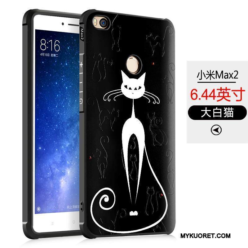 Kuori Mi Max 2 Suojaus Murtumaton Pieni, Kotelo Mi Max 2 Silikoni Musta Puhelimen Kuoret