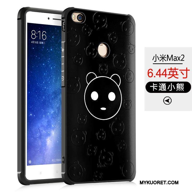 Kuori Mi Max 2 Suojaus Murtumaton Pieni, Kotelo Mi Max 2 Silikoni Musta Puhelimen Kuoret