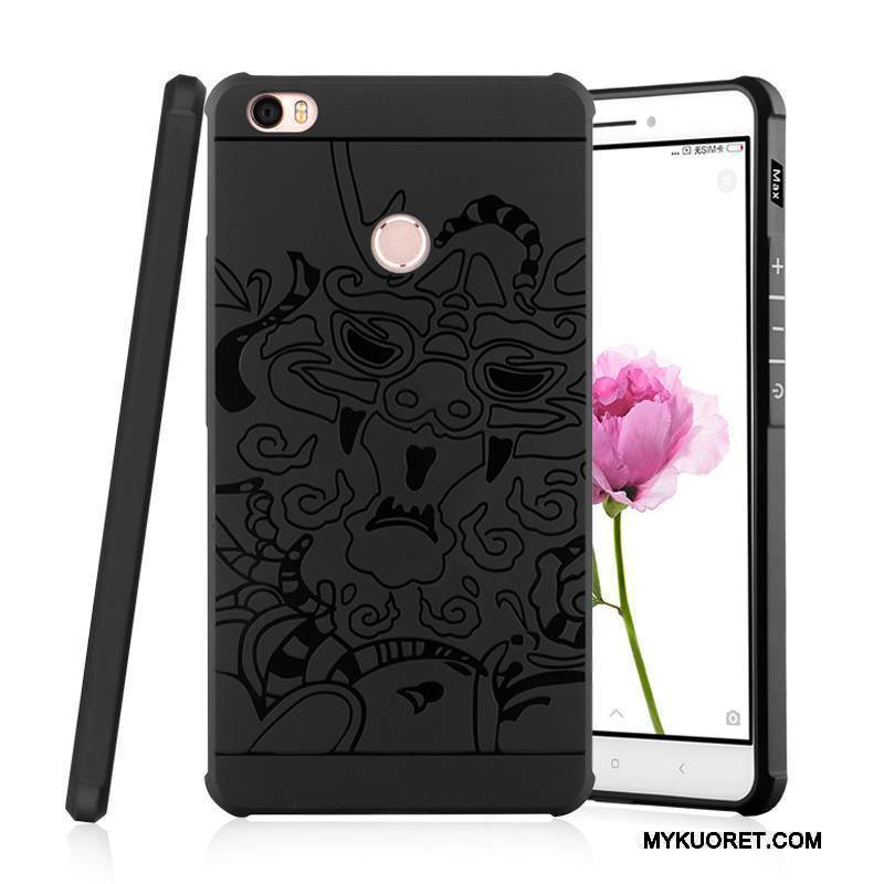 Kuori Mi Max 2 Suojaus Pesty Suede Harmaa, Kotelo Mi Max 2 Silikoni Puhelimen Kuoret Murtumaton