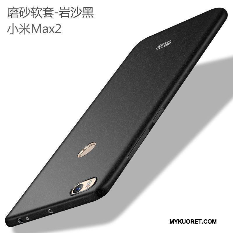 Kuori Mi Max 2 Suojaus Pesty Suede Punainen, Kotelo Mi Max 2 Pehmeä Neste Puhelimen Kuoret Murtumaton