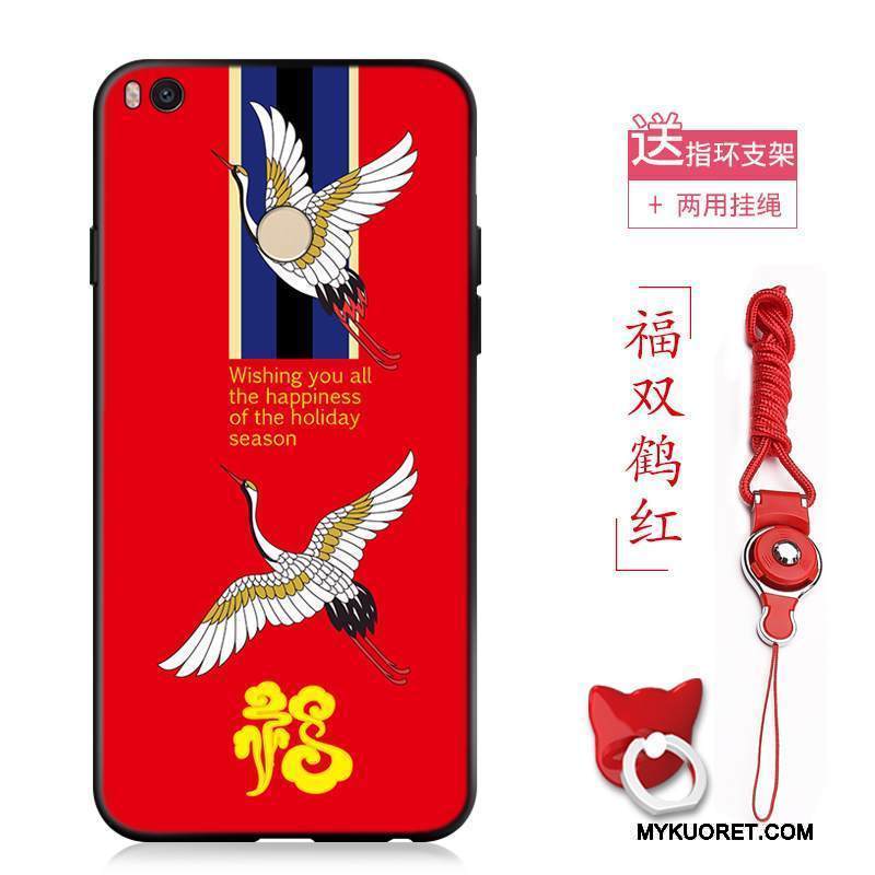 Kuori Mi Max 2 Vuosikerta Nosturi Pieni, Kotelo Mi Max 2 Pehmeä Neste Puhelimen Kuoret Murtumaton