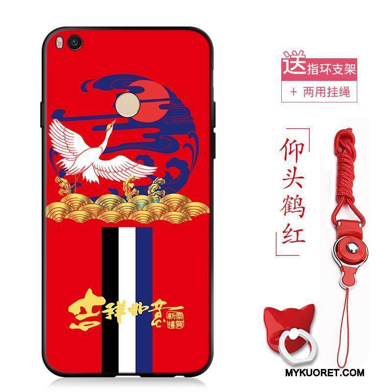 Kuori Mi Max 2 Vuosikerta Nosturi Pieni, Kotelo Mi Max 2 Pehmeä Neste Puhelimen Kuoret Murtumaton