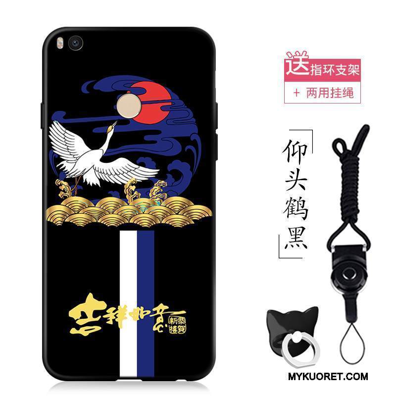 Kuori Mi Max 2 Vuosikerta Nosturi Pieni, Kotelo Mi Max 2 Pehmeä Neste Puhelimen Kuoret Murtumaton