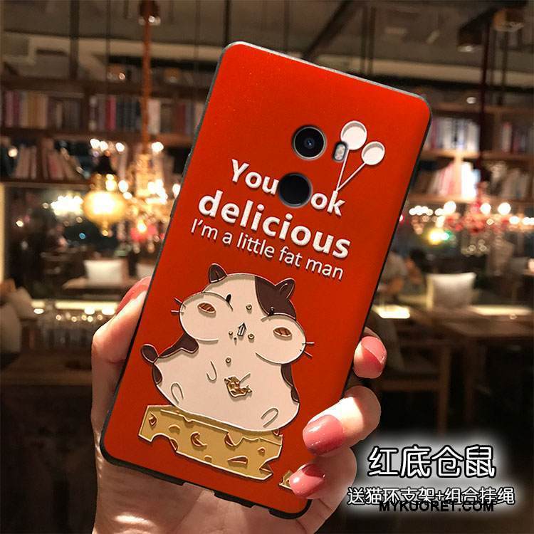 Kuori Mi Mix 2 Laukut Ihana Musta, Kotelo Mi Mix 2 Sarjakuva Murtumaton Tide-brändi