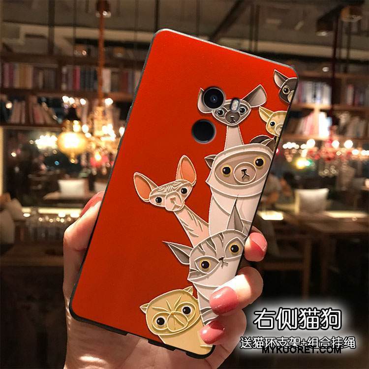 Kuori Mi Mix 2 Laukut Ihana Musta, Kotelo Mi Mix 2 Sarjakuva Murtumaton Tide-brändi