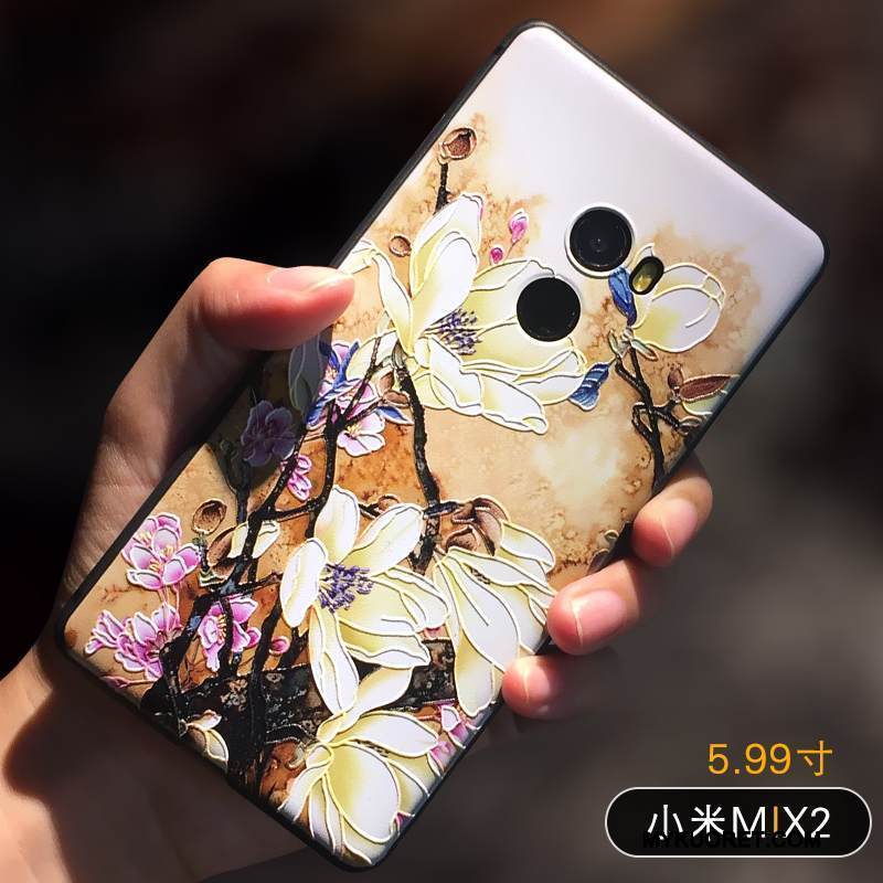 Kuori Mi Mix 2 Laukut Keltainen Persoonallisuus, Kotelo Mi Mix 2 Pehmeä Neste Puhelimen Kuoret Pieni