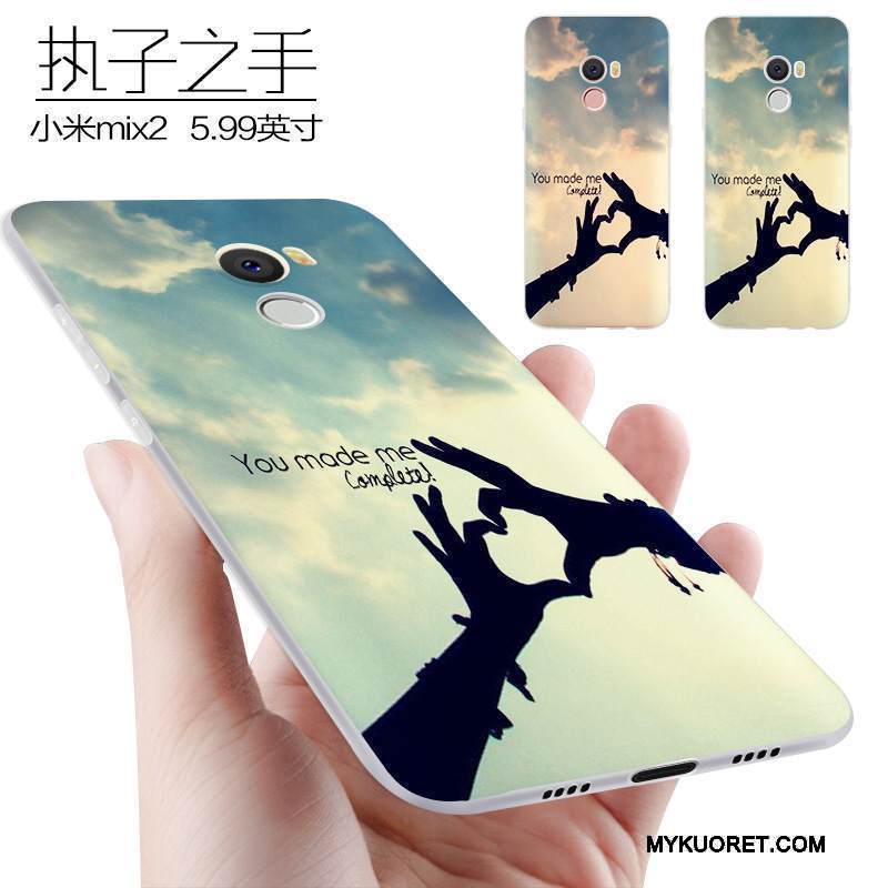 Kuori Mi Mix 2 Laukut Persoonallisuus Murtumaton, Kotelo Mi Mix 2 Suojaus Vihreä Pieni