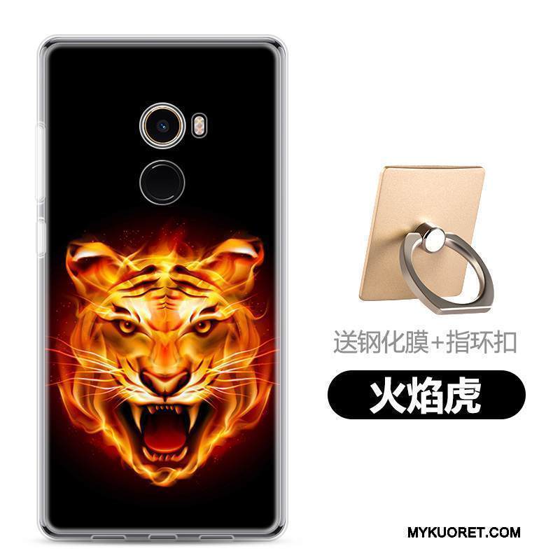 Kuori Mi Mix 2 Laukut Puhelimen Kuoret Musta, Kotelo Mi Mix 2 Pehmeä Neste Ihana Murtumaton