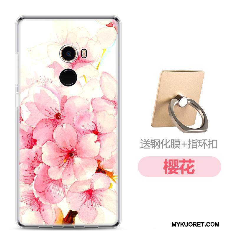 Kuori Mi Mix 2 Laukut Puhelimen Kuoret Musta, Kotelo Mi Mix 2 Pehmeä Neste Ihana Murtumaton