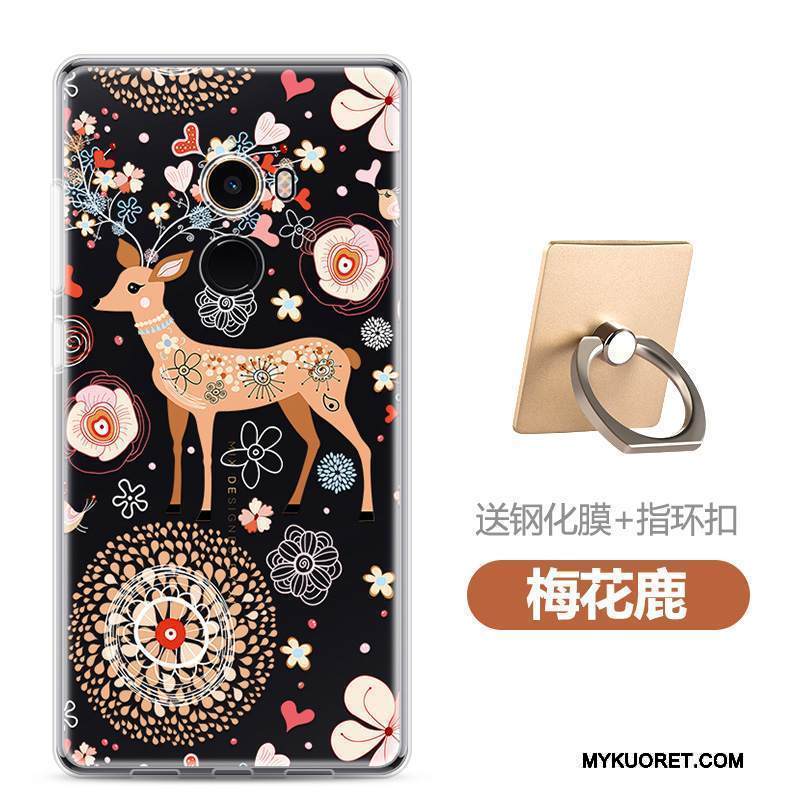 Kuori Mi Mix 2 Laukut Puhelimen Kuoret Musta, Kotelo Mi Mix 2 Pehmeä Neste Ihana Murtumaton