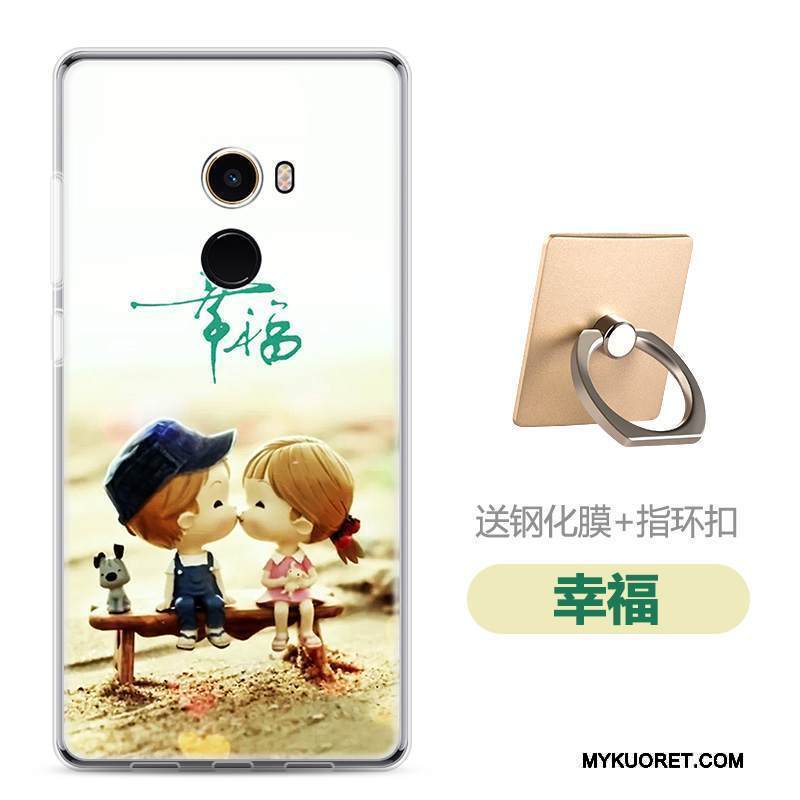 Kuori Mi Mix 2 Laukut Puhelimen Kuoret Musta, Kotelo Mi Mix 2 Pehmeä Neste Ihana Murtumaton