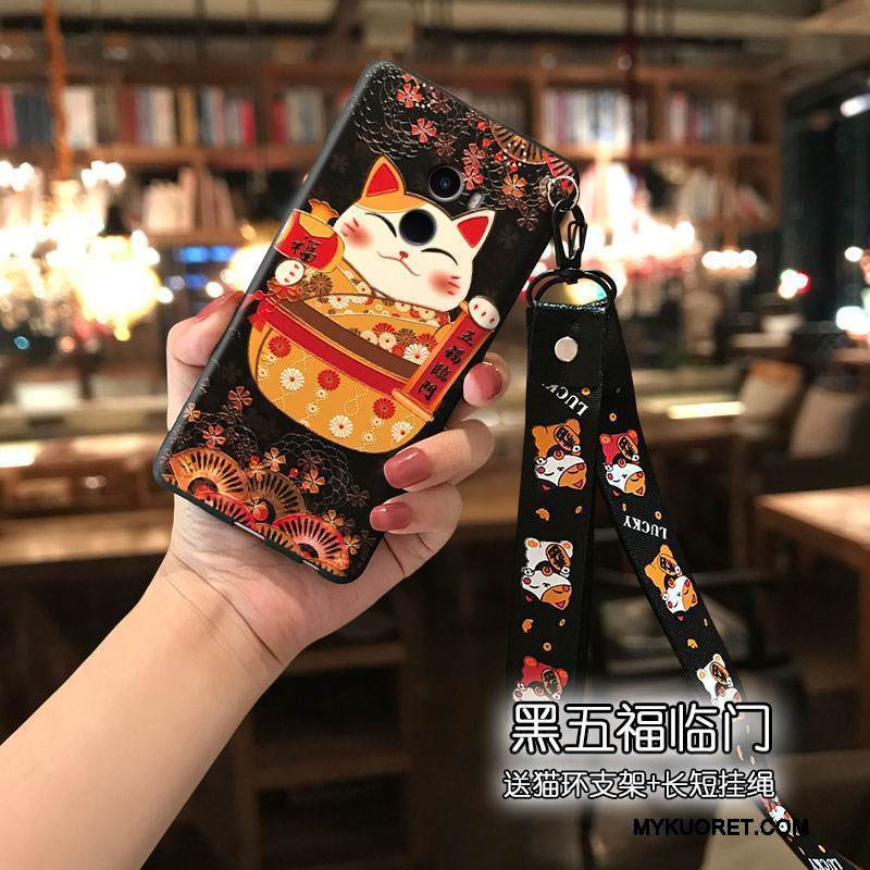 Kuori Mi Mix 2 Laukut Rikkaus Punainen, Kotelo Mi Mix 2 Sarjakuva Pieni Puhelimen Kuoret