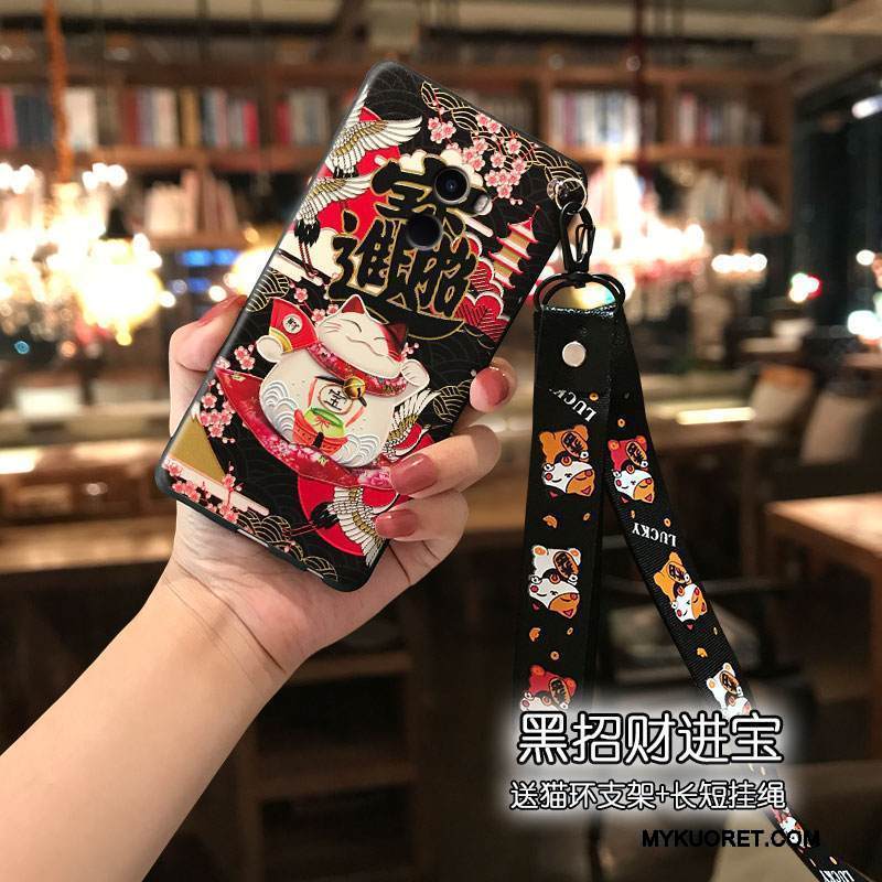 Kuori Mi Mix 2 Laukut Rikkaus Punainen, Kotelo Mi Mix 2 Sarjakuva Pieni Puhelimen Kuoret