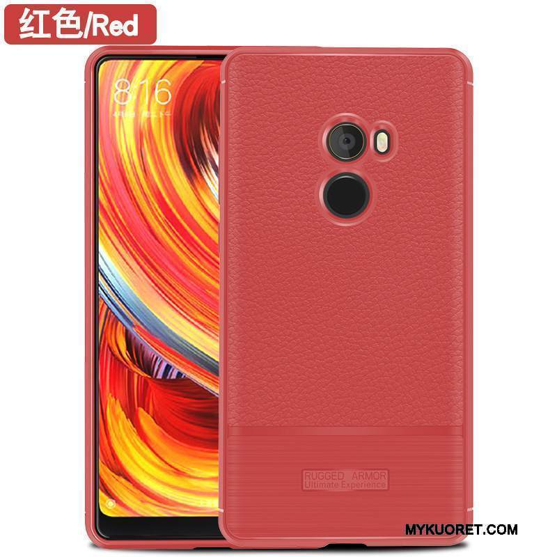 Kuori Mi Mix 2 Luova Pesty Suede Vihreä, Kotelo Mi Mix 2 Suojaus Persoonallisuus Puhelimen Kuoret