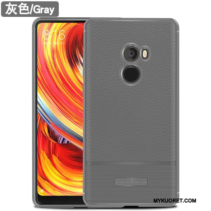 Kuori Mi Mix 2 Luova Pesty Suede Vihreä, Kotelo Mi Mix 2 Suojaus Persoonallisuus Puhelimen Kuoret