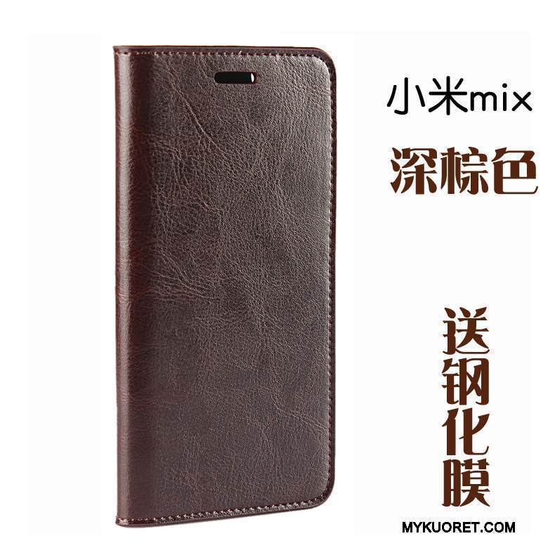 Kuori Mi Mix 2 Nahka Pieni Puhelimen Kuoret, Kotelo Mi Mix 2 Kuoret Murtumaton