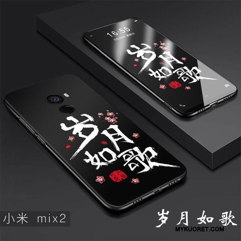 Kuori Mi Mix 2 Pehmeä Neste Kova Murtumaton, Kotelo Mi Mix 2 Suojaus Pesty Suede Trendi