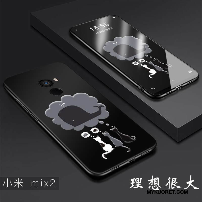 Kuori Mi Mix 2 Pehmeä Neste Kova Murtumaton, Kotelo Mi Mix 2 Suojaus Pesty Suede Trendi