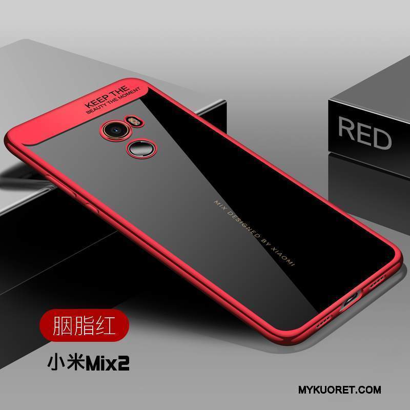 Kuori Mi Mix 2 Pehmeä Neste Pesty Suede Persoonallisuus, Kotelo Mi Mix 2 Silikoni Sininen Puhelimen Kuoret