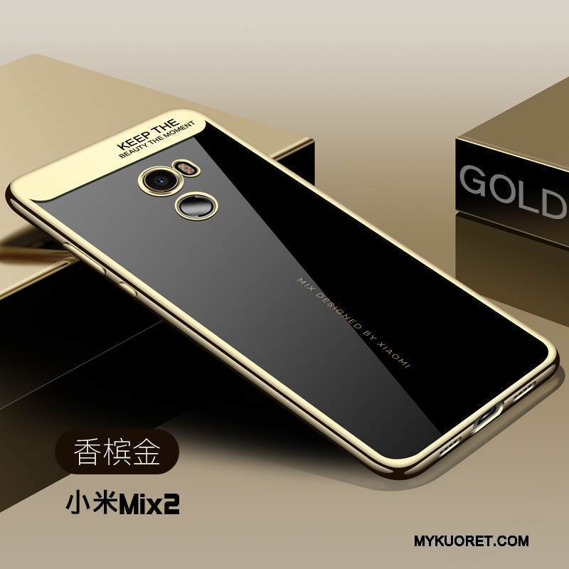 Kuori Mi Mix 2 Pehmeä Neste Pesty Suede Persoonallisuus, Kotelo Mi Mix 2 Silikoni Sininen Puhelimen Kuoret