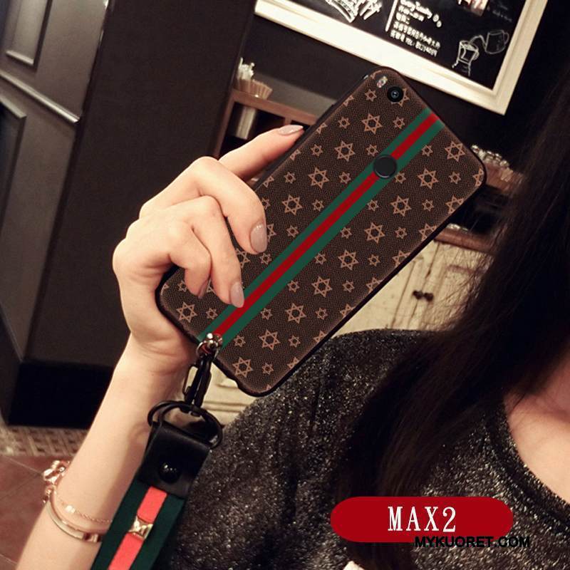 Kuori Mi Mix 2 Pehmeä Neste Ripustettava Kaula Khaki, Kotelo Mi Mix 2 Suojaus Puhelimen Kuoret Tuuli