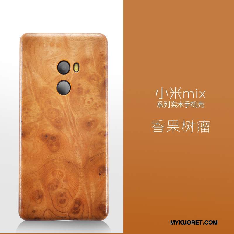 Kuori Mi Mix 2 Puu Musta Puhelimen Kuoret, Kotelo Mi Mix 2 Massiivipuu Ultra Ohut
