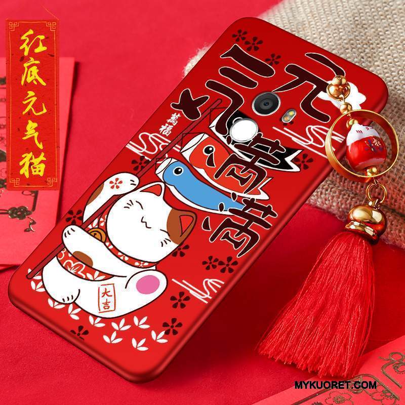 Kuori Mi Mix 2 Silikoni Puhelimen Kuoret Punainen, Kotelo Mi Mix 2 Pehmeä Neste Murtumaton Pieni