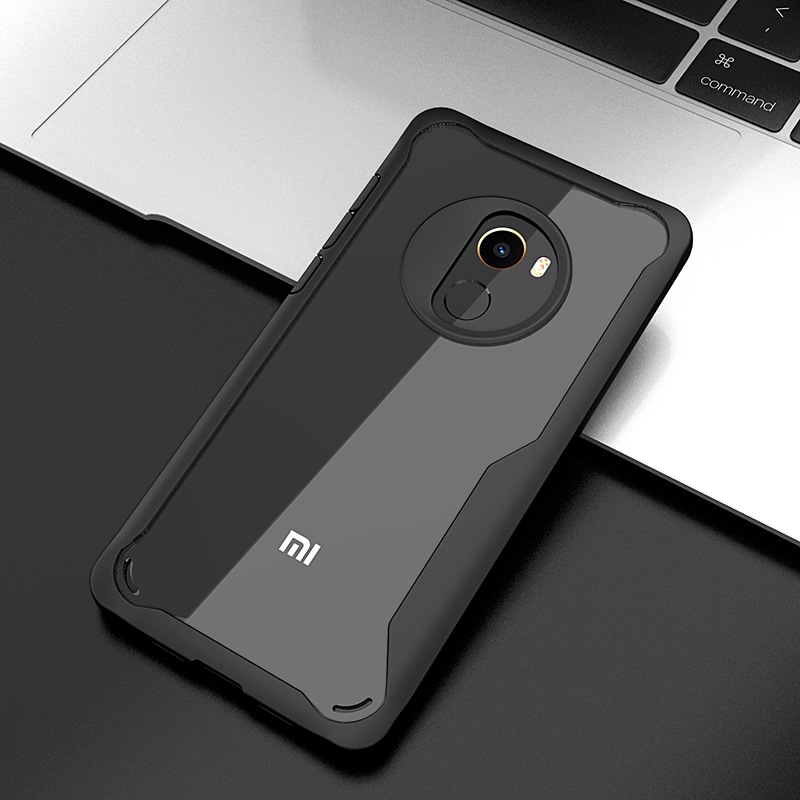 Kuori Mi Mix 2 Suojaus Suupaltti Murtumaton, Kotelo Mi Mix 2 Laukut Läpinäkyvä Punainen