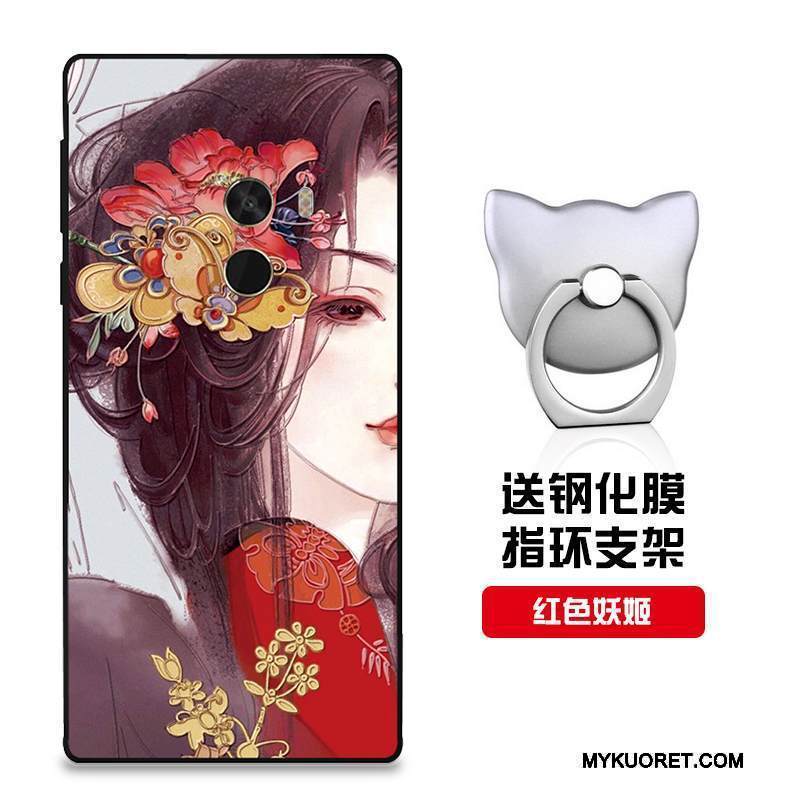 Kuori Mi Mix 2 Suojaus Trendi Punainen, Kotelo Mi Mix 2 Laukut Murtumaton Pieni