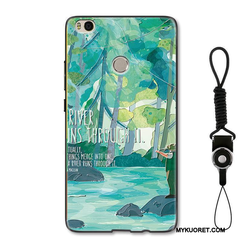 Kuori Mi Mix 2 Tila Trendi Kukka, Kotelo Mi Mix 2 Suojaus Taide Vihreä