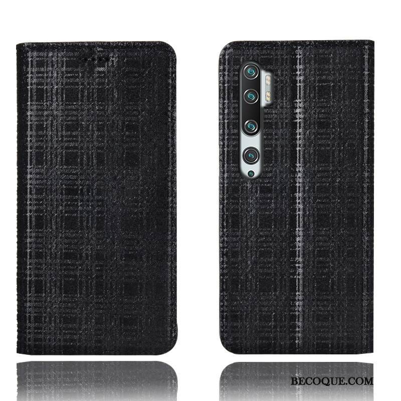 Kuori Mi Note 10 Laukut Kukkakuvio Puhelimen Kuoret, Kotelo Mi Note 10 Nahka Pleedi Harmaa