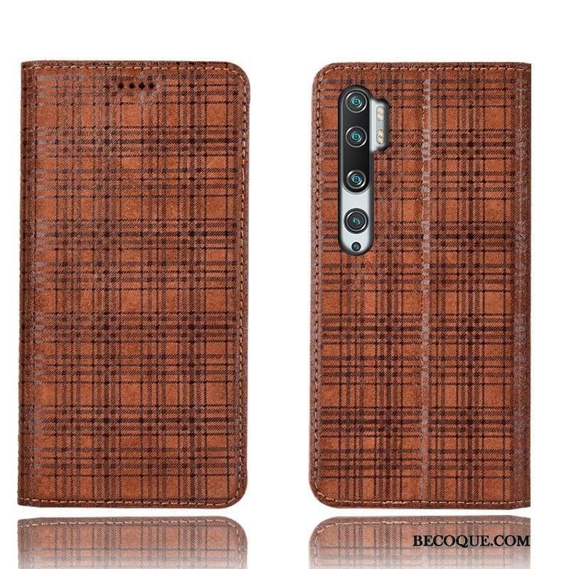 Kuori Mi Note 10 Laukut Kukkakuvio Puhelimen Kuoret, Kotelo Mi Note 10 Nahka Pleedi Harmaa