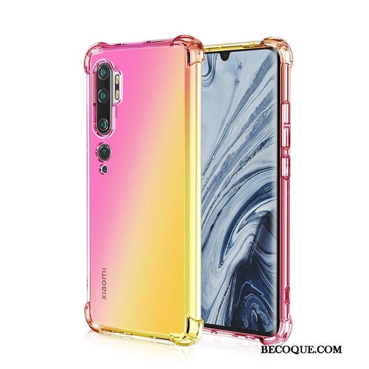 Kuori Mi Note 10 Laukut Murtumaton Sateenkaari, Kotelo Mi Note 10 Silikoni Suupaltti Kaltevuus