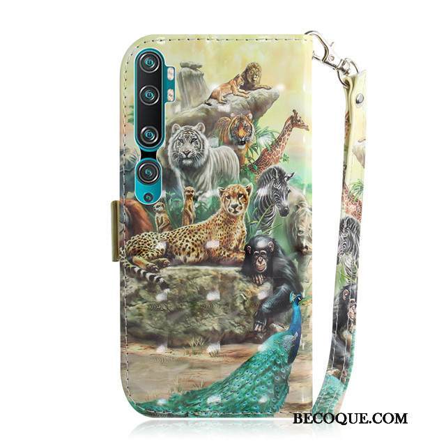 Kuori Mi Note 10 Suojaus Murtumaton Vihreä, Kotelo Mi Note 10 Laukut Pieni Puhelimen Kuoret