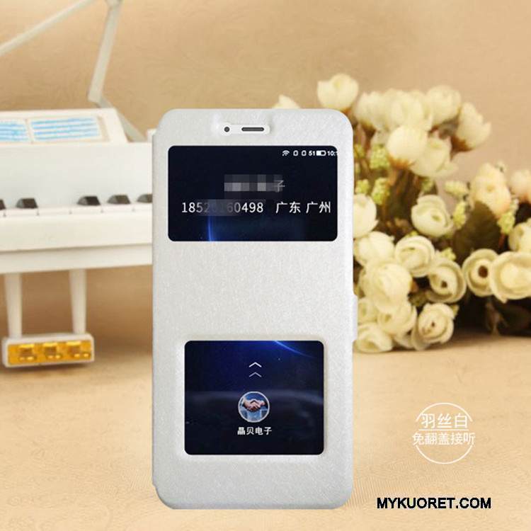 Kuori Mi Note 2 Kuoret Murtumaton Puhelimen Kuoret, Kotelo Mi Note 2 Nahka Yksinkertainen Valkoinen