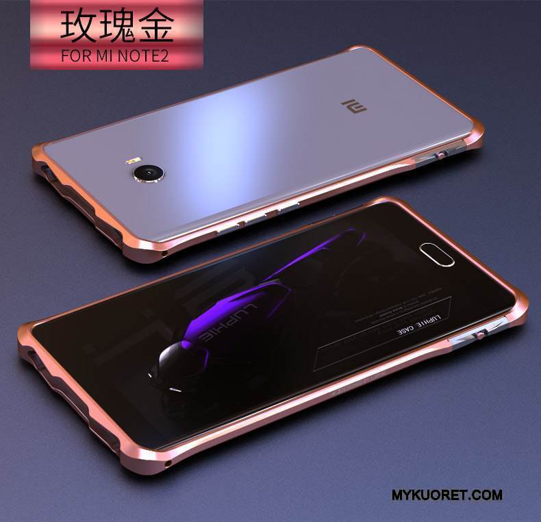 Kuori Mi Note 2 Metalli Pieni Sininen, Kotelo Mi Note 2 Suojaus Puhelimen Kuoret Kehys