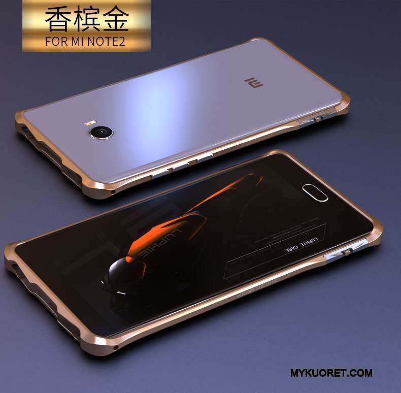 Kuori Mi Note 2 Metalli Pieni Sininen, Kotelo Mi Note 2 Suojaus Puhelimen Kuoret Kehys
